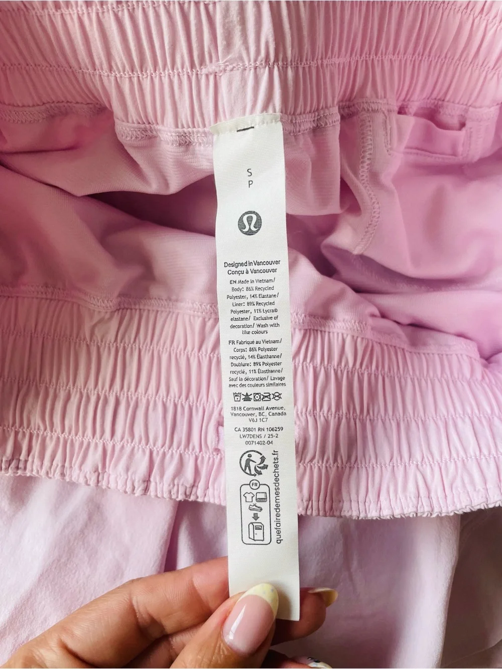lululemon athletica shake it out Light Pink Athletic Running Shorts